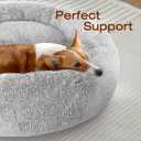 JOLLYVOGUE Dog Beds Large Sized Dog, 36 inches Calming Soft Anti-Anxiety Donut Dogs Bed, Washable Round Fluffy Cushion for Large Pets, Fits up to 80 lbs Pets