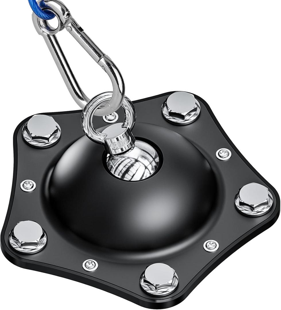 Dog Tie Out Stake for Outside Camping, 360Swivel Dog Run -No Tangle,Heavy Dog Stakes for Outside,Dog Runner Can Hold Up to 150 LBS Dogs,Suitable for Any Dog Tie Out Cable or Yard Leash (black)