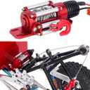 RC Car Winch 1/10 Scale RC Model Vehicle Crawler Winch RC Accessory with Switch Simulated Toy Winch for Axial SCX10 90046 D90 Traxxas TRX4