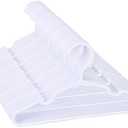 100 Pack White Kids Hangers 11.6 Inch - Baby Clothes Hangers for Toddler & Child, Durable Plastic Children's Hangers for Closet, Pants, Coats, Skirts (Non-Slip, Space-Saving)