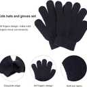 3 Pcs Boys Girls Winter Beanie Hat Scarf Gloves Set Thick Knitted Warm Toddler Winter Hat Mittens Neck Warmer for Kids (Grey)