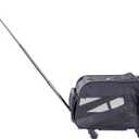 dbest products Pet Smart Cart, Medium, Black, Rolling Carrier with wheels soft sided collapsible Folding Travel Bag, Dog Cat Airline Approved Tote Luggage backpack (20.0"L x 11.0"W x 11.0"H)