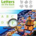 MINIWAN 500 Piece Jigsaw Puzzles for Adults & Seniors - Positano Italy Coast Landscape Puzzle, 23"x15" Adult Puzzle with Letters on Back, Unique Shaped Pieces, Home Decor & Gift