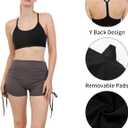 Double Couple Women Y Back Sports Bras for Women Thin Strap Workout Fitness Gym Yoga Fitness Bra (S)