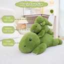 SQEQE Weighted Stuffed Animals Dinosaur Plush, Weighted Stuffed Animals Dino Plushies for Cozy Comfort, Soft T-Rex Pillow Toy for Kids Adults, Valentines & Birthday Gifts 9.8 Inch, 0.8 Lb