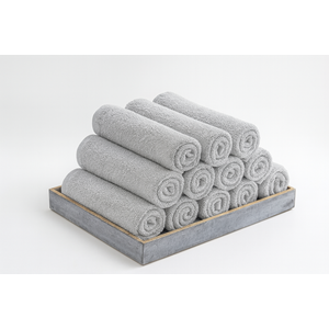 Avalon Towels Cotton Washcloths – (Pack of 60) Size 12x12 Inches, 100% Ring Spun Cotton, Soft & Absorbent Face Towels, Gym Towels, Hotel and Spa Quality, Reusable Fingertip Towels (Gery)