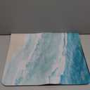 Bathroom Rug Absorbent Bath Rug, Summer Beach Blue Ocean Kitchen Doormat Non-Slip Diatomaceous Earth Bath Mat, Seaside Waves Water Ripple Quick Dry Shower Mat Bath Rugs 16x24in