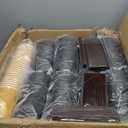 Lamosi 500 Pack Disposable Coffee Cups with Lids, 12 oz Insulated Hot Cups To Go Paper Coffee Cups with Lids and Straws, Corrugated Ripple Wall Cup for Hot Drink, Office, Coffee Bar (Champagne)