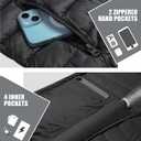 Pioneer Camp Mens Lightweight Packable Puffer Jacket Hooded Insulated Thermal Puffy Winter Jackets for Running Travel (Black, M)