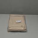 Seenus 60 x 66 inch Taupe Short Fabric Shower Curtain Water-Resistant, Faux Linen Textured Farmhouse Shower Curtain Heavyweight, 60''W Washable Small Bathroom Curtain Tan for Rv Trailer
