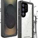 Miimall for Samsung Galaxy S25 Ultra Case Waterproof,IP68 Underwater,360 Full Heavy Duty Protection,Built-in Screen&Camera Protector,Military Shockproof Dropproof Rugged Case for S25Ultra,Black/Clear