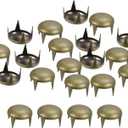 uxcell 200Pcs 10mm Brown Round Dome Studs Metal Claw Beads Nailhead Rivets Spike Studs Spots Punk Rock DIY for Leather Craft Clothes Belt Bag Shoes Bracelet Accessories