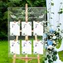 Wedding Seating Chart Board Display, 24x18 Inch Welcome Please Find Your Seat Acrylic Table Seating Chart Board, Includes 15 Seating Cards & 15 Rose Gold Wax Seal Stickers, Elegant Welcome Sign