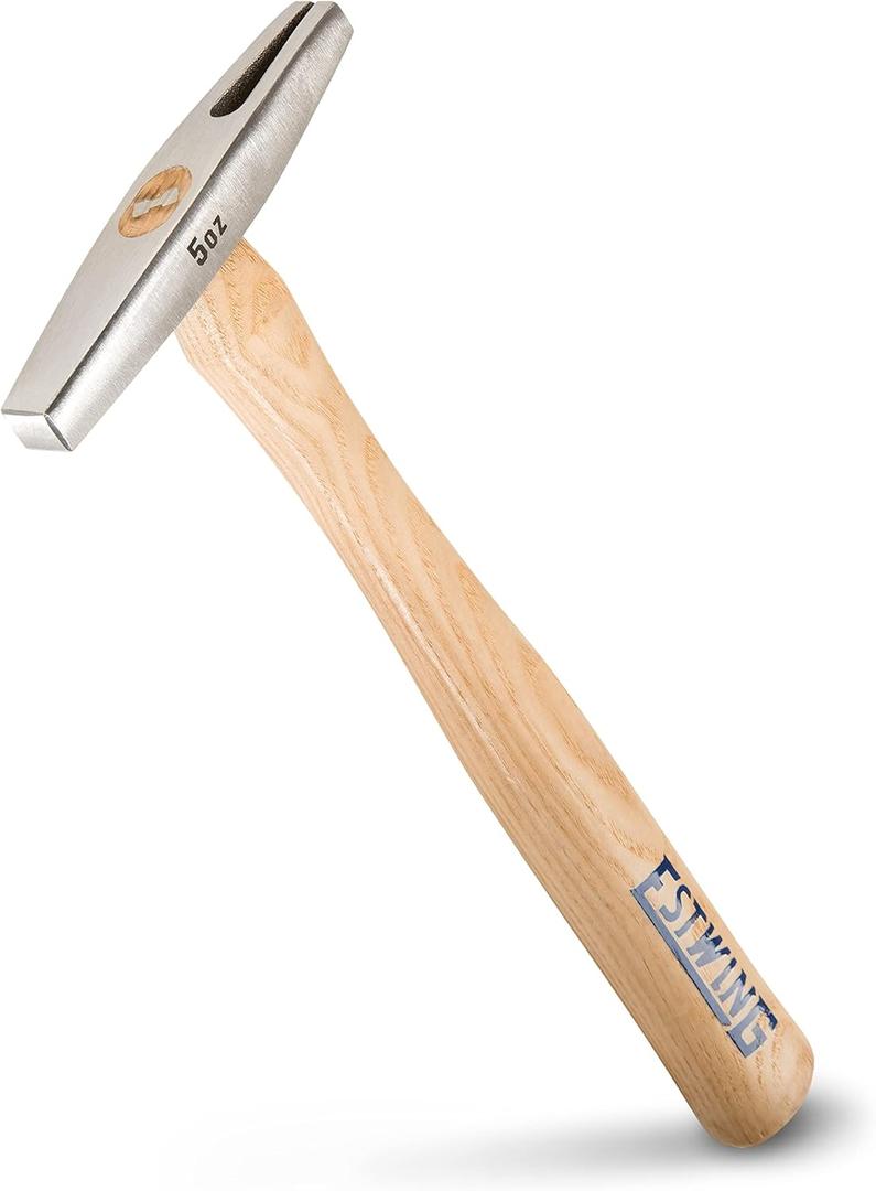 ESTWING Sure Strike Tack Hammer - 5 oz Forged Steel Head with Magnetic Face & Hickory Wood Handle - MRWT