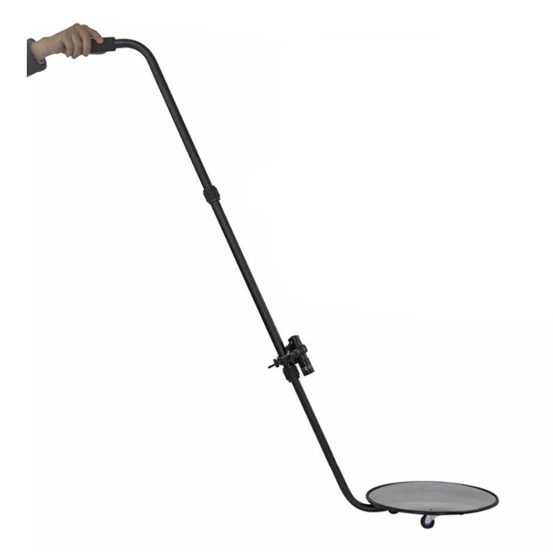 Vehicle Inspection Mirror/Under car Inspection Mirror - 12 Inch Diameter Security Mirror with Wheels and LED Light