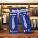 Boys Tie Pocket Square Set Pre-tied Adjustable Kids Solid Color Necktie for Age 8-12 Years with Gift Box (Emerald Green)