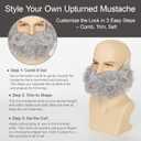 Yan Dream Short Curly Wizard Beard Men Full Fake Beard and Mustache Cosplay Costume Facial Hair