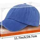 Clear Acrylic Hat Display Case with Wood Base & Tee, Memorabilia Stand Cube Holder, Dust Protection Transparent Storage Box for Single Hat Souvenir Hats Collections