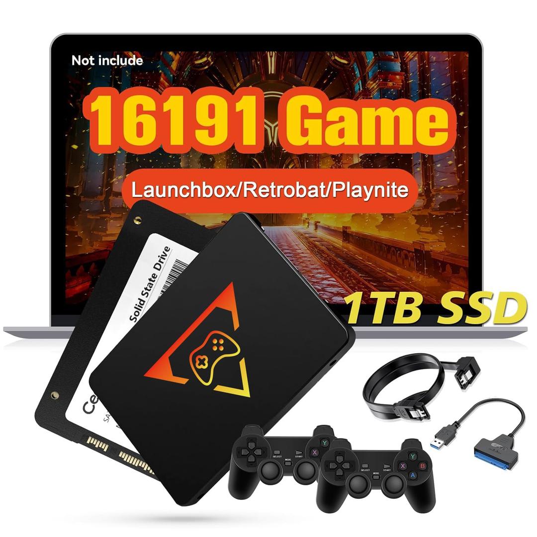 Ipalet Retro Game Console SSD 1TB, 16191 Video Games, 80+ Emulator Console, 86 AAA PC Games, 3 Game Systems