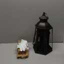 TRIROCKS Set of 3 Decorative Candle Lanterns18''&13"&10" H Hexagonal Candle Holder Vintage Metal Hanging Lantern with Tempered Glass for Garden Patio Wedding Event Indoors Outdoors(Black)