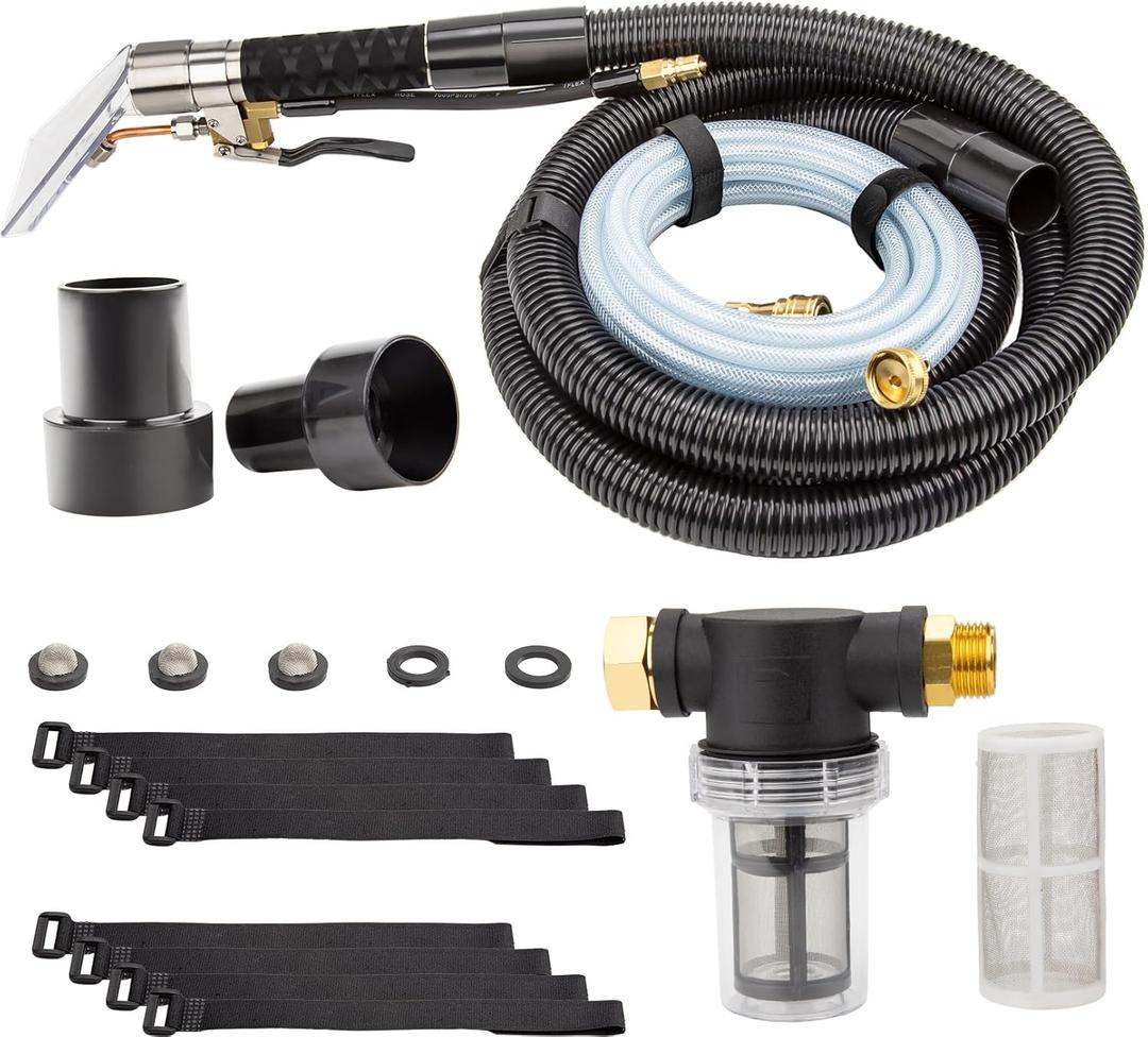 Extractor Kit for Shop Vac, Better Extractor Hose Kit for Carpet & Upholstery Cleaning, Transforms Vacuum Machine into a Professional-grade Extractor, Use for Home and Car Clean