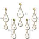 BAODANFU Wall Mirrors Decorative, Gold Tear Drop Shape Mirrors for Wall of Entryway, Living Room, Bedroom, Over Fireplace, Mantle Wall Decor Golden (Shiny Gold, 5 Pack)