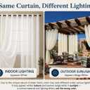 4 Panels Outdoor Sheer Curtains for Patio, Waterproof Light Filtering Outside Curtains with Grommets for Porch, Pergola, Cabana, 4PCS x 37" W x 95" L, BeigeWhite