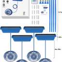 Solar Pool Lights, Solar Powered Submersible LED Lights with Remote IP68 Waterproof Swimming Pool Lighting,16 Colors Underwater Pool Light for Above Ground Inground Pool, Pond (Blue,4Pack)