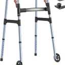 HOMLAND Standard Walkers for Seniors, 6.5lb Lightweight Foldable Walker