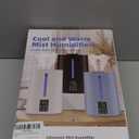 6L Humidifiers for Bedroom Large Room Home, Cool and Warm Humidifier for Baby and Plants Mist Top Fill Desk Humidifiers Essential Oil Diffuser, Quiet with Adjustable Mist,360Nozzle-White