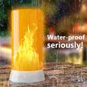 2PCS LED Flame Light, USB Rechargeable Flame Lamp with Remote & Timer, Waterproof Dimmable Flameless Candles Light for Home Party Garden Camping Halloween Christmas Decoration