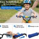 Suwimut 12 Pieces Bike Handlebar Grips, Kids Non Slip Rubber Bicycle Handle Grips, Replacement Bike Grips for Scooter, Beach Cruiser, Mountain Bikes, Foldable Bikes