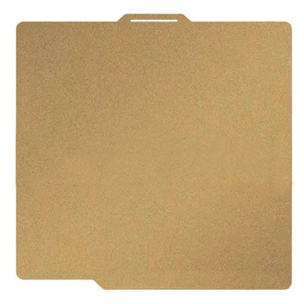 HzdaDeve PEI Sheet for Bambu Lab X1/X1C/P2S/P1P/P1S/A1 Carbon Build Plate Heated Bed Spring Steel Flexible Platform 257.5x257.5 mm Double Side Textured Board for 3D Printer (Gold)