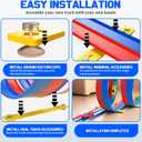 20ft Flexible Race Track for Kids with 4 Pull-Back Cars & Portable Storage Bag,4pcs Strong Suction Cups,5pcs Track Stabilizers,for 1/64 Cars,Roll Up Slot Car Race Track with Loops