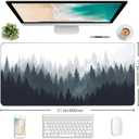 Winter Forest Tree Mouse Pad Gaming Mousepad Non-Slip Rubber Base Keyboard Pad Desk Mat for Home Office, 31.5 x 11.8 in