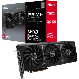 ASUS Prime Radeon RX 9070 XT OC Edition Graphics Card (PCIe 5.0, HDMI/DP 2.1, 2.5-Slot Design, axial-tech Fans, Dual Ball Fan Bearings, Dual BIOS, GPU Guard)