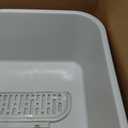 SpaceTime Large Cat Litter Box with High Sides,Cat Boxes for Indoor Cats,Cat Litter Pan for Kitty,Litter Box with Low Entry,Easy to Clean,Anti-Splashing(Grey)