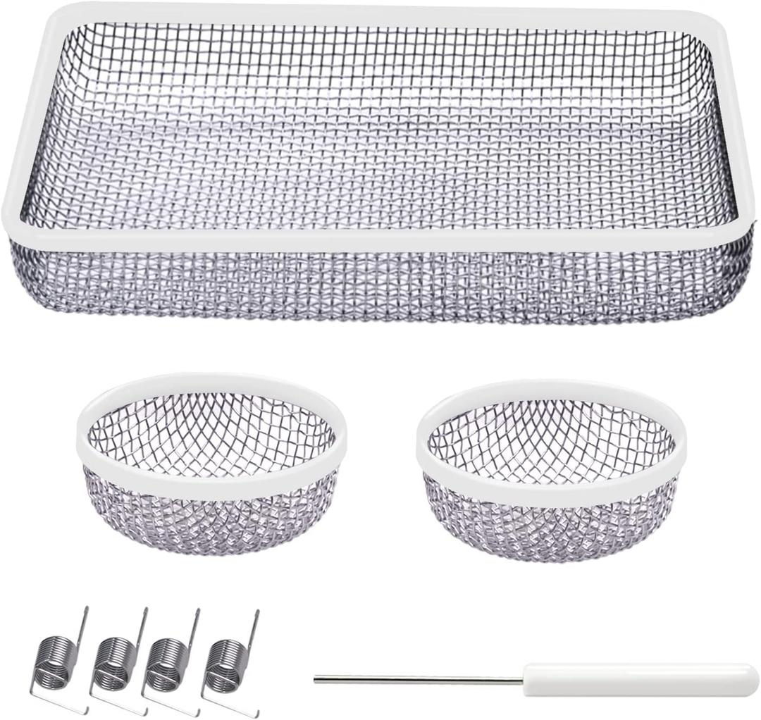 Eazy2hD 3 Pack RV Furnace Vent Cover Screens for RV Water Heater Vent Cover RV Bug Screen Flying Insect Screen Stainless Steel Mesh with Installation Tool and Silicone Rubber