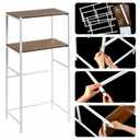 Colingmill 2 Tier White Mini Fridge Stand with Storage for Dorm, Over Mini Fridge Multipurpose Storage Shelf Rack Standing Organizer for College Rooms Kitchen Pantry, Home, and Offices, Coffee