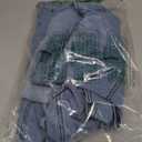 Fazortev Women's Denim Pullover Casual Button V Neck Blouse Loose Fit Long Sleeve Jean Jacket With Pocket (X-Large, Blue)