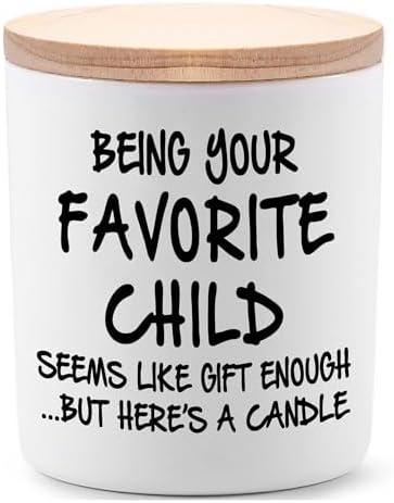 Canldes Gifts for Mom from Daughter or Son Unique Mothers Day Christmas Birthday Gifts for Mom Novelty Being Your Favorite Child Lavender Scented Soy Candle