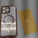 Miracase Magnetic for iPhone 16 Pro Max Case 6.9'' [Compatible with MagSafe] Full-Body Phone case with Built-in Glass Screen Protector& Camera Protector, Drop Proof 16 Pro Max Cover, Desert Brown