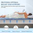 YOUR MOON Twin Size Mattress Pad 300GSM, Soft Breathable Mattress Topper, Noiseless Quilted Bed Pad Cover with Fitted Deep Pocket to 8-16 Inches, Blue