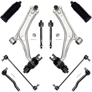 AUQDD 10Pcs Front End Suspension Kit Fit For 2018-2020 21-22 Ho-nda Accord, Lower Control Arm w/Ball Joint, Sway Bar Link, Outer & Inner Tie Rod End (# K623747 K623748 K750953 EV801520 ES801503)