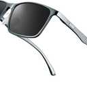 BIRCEN Polarized Mens Sunglasses for Driving: UV Protection Al-Mg Metal Sunglasses Lightweight Shades for Fishing Travel Golf