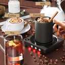 Mug Warmer - 36W Coffee Mug Warmer for Desk with Temperature Display, 2-12Hrs Auto Shut Off, Smart Candle Warmer - Ideal Coffee Gifts Accessories Keep Beverages Coffee Warmer (Black)