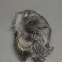 SEVENCOLORS Short Grey Wigs for White Women Pixie Cut Gray Wigs with Bangs Natural Curly Synthetic Hair Short Mixed White Wig for Older Women