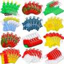 60Pcs Christmas Mini Pop Keychain Fidget Toys Mini Pop Keychain Rainbow Silicone Simple Fidget Toys Fidget Relieve Anxiety Stress Hand Office Desk Toys for Kids Adults
