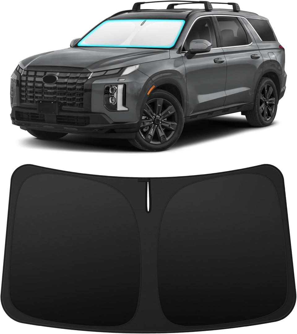 INSAUTO Custom Fit Windshield Sun Shade Accessories for Hyundai Palisade 2020-2026, Foldable Front Window Sunshade, UV & Heat Reflector, Keeps Interior Cool, Includes Storage Bag