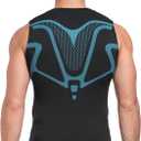 Men's Compression Shirts Athletic Sleeveless Tank Top Dry Fit Running Sports Workout Base Layer Undershirt Black (Black, XXL)